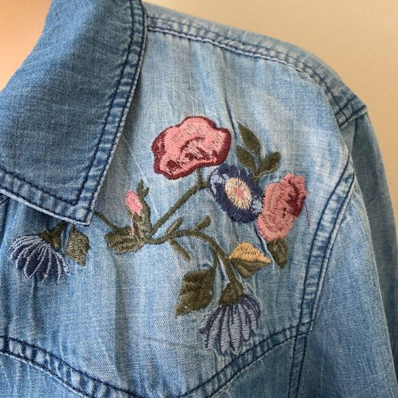 Vintage America Womens Indie Button Up Size Large Claireen Shirt Embroidered - Picture 8 of 8